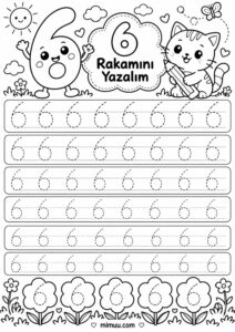6 Rakamı Etkinlikleri ve Çalışma Sayfaları - Resim 11