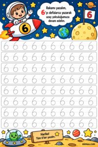 6 Rakamı Etkinlikleri ve Çalışma Sayfaları - Resim 18