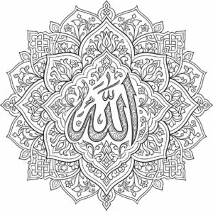Mandala Boyama Sayfaları - Resim 1
