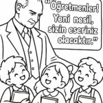 Öğretmenler Günü Boyama Sayfaları 7
