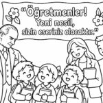 Öğretmenler Günü Boyama Sayfaları 6