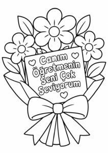 Öğretmenler Günü Boyama Sayfaları - Resim 9