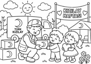 Kızılay Haftası Boyama Sayfaları - Resim 18