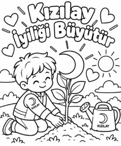 Kızılay Haftası Boyama Sayfaları - Resim 19
