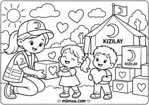 Kızılay Haftası Boyama Sayfaları - Resim 3