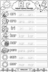 R Sesi Etkinlikleri Çalışma Kağıtları 15