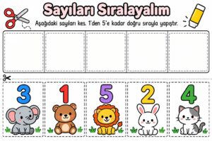 5 Rakamı Çalışma Sayfaları Etkinlikleri 42