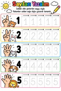 5 Rakamı Çalışma Sayfaları Etkinlikleri 43