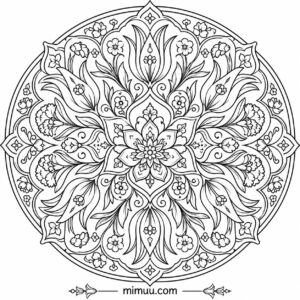Mandala Boyama Sayfaları - Resim 18